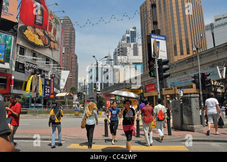 Straßenszene Jalan Bukit Bintang Kuala Lumpur Malaysia Stockfoto