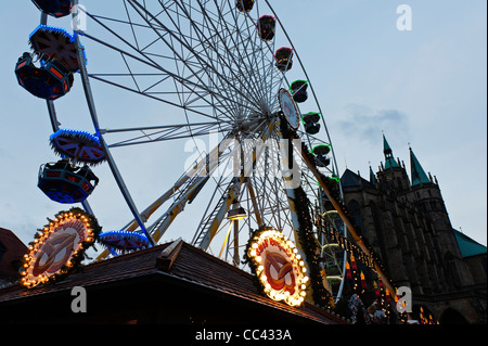 Erfurter Weihnachtsmarkt. Thüringen, Deutschland, Europa Stockfoto