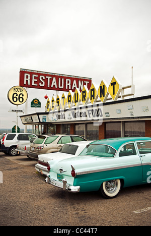 Route 66 Restaurant, 2295 historische Route 66 (1819 Will Rogers Drive), Santa Rosa, New Mexico Stockfoto