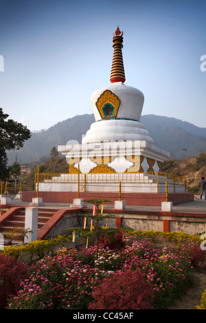 Indien, Arunachal Pradesh, Itanagar, Buddha Vihar tibetischen buddhistischen Tempel chorten Stockfoto