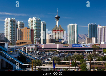 USA, Nevada, Las Vegas, Las Vegas Convention Center Bereich und monorail Stockfoto