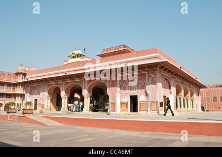 Diwan-i-Khas, Halle des privaten Publikum, Stadtschloss, Jaipur, Indien Stockfoto