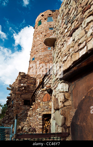 Die steinernen Aussichtsturm am Desert View Point am South Rim des Grand Canyon National Park, Arizona. Stockfoto