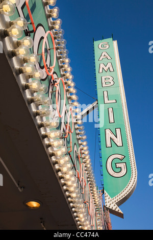 USA, Nevada, Las Vegas, Downtown, Fremont Street East, Zeichen für das El Cortez Casino Stockfoto