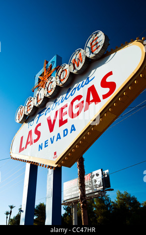 Die legendären Las Vegas Willkommensschild Stockfoto