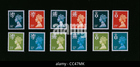 Great Britain Briefmarken Königin Elizabeth Ii regionale Themen Stockfoto