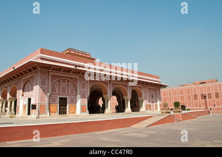 Diwan-i-Khas, Halle des privaten Publikum, Stadtschloss, Jaipur, Indien Stockfoto