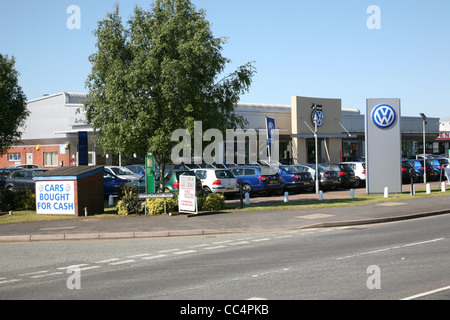 Volkswagen Autohaus in loughborough Stockfoto