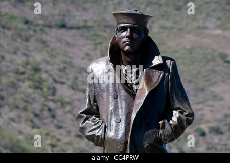 Der einsame Seemann an der Golden Gate Bridge, San Francisco Stockfoto