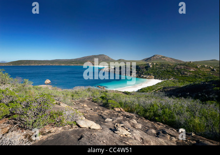 Blick auf kleine Hellfire Bay, Cape Le Grand National Park, Western Australia, Australien Stockfoto