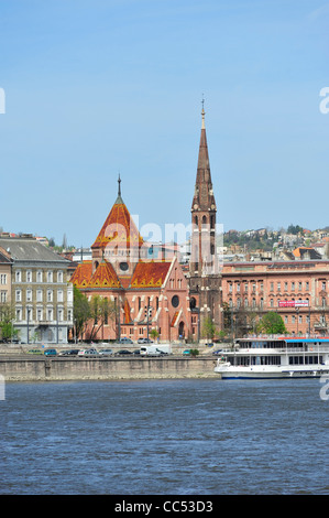 Reformierte Kirche Szilagyi Dezsö ter, Budapest, Ungarn Stockfoto