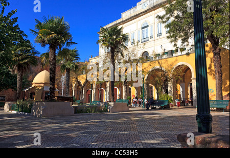 Silvas Stadtzentrum an einem sonnigen Tag, Algarve, Portugal Stockfoto