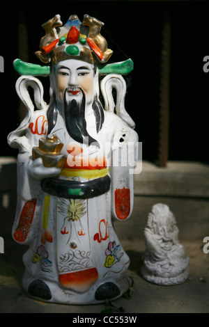 Der Gott des Reichtums Statue, Fuxi divinatorische Pavillon, Shangcai, Henan, China Stockfoto