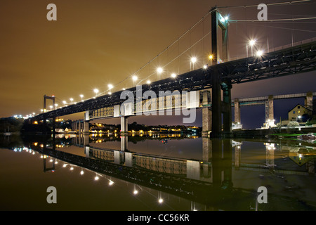 Tamar Brücke, Jubilee grün, Saltash, Cornwall Stockfoto