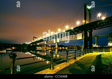 Tamar Brücke, Jubilee grün, Saltash, Cornwall Stockfoto