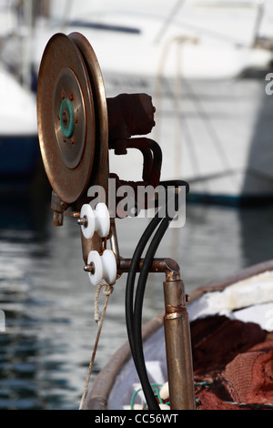 Detailansicht von "Llaut", traditionelle ibizenkische Berufsfischer Boot Stockfoto