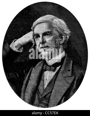 Wendell senior 1809 1894 US-amerikanischer Dichter Professor Dozent Autor Schriftsteller Fireside Dichter Porträt Stockfoto