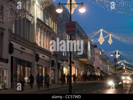 Die Parade an Weihnachten, Leamington Spa, England, UK Stockfoto