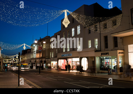 Die Parade an Weihnachten, Leamington Spa, England, UK Stockfoto