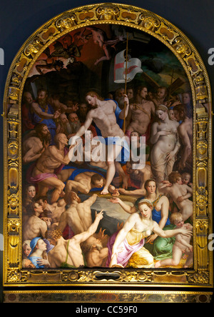 Abstieg von Christus in Limbo von Angelo Bronzino, 1552, Museo dell'Opera, Basilika von Santa Croce, Florenz, Toskana, Italien, Eur Stockfoto