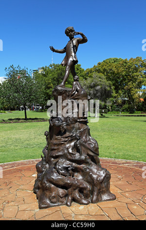 Die Statue J.M. Barries Peter Pan Charakter. Stockfoto