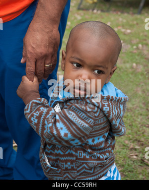 Teilnehmer an der jährlichen Walk For Life-Rallye in das kleine North Florida Kleinstadt Fort weiße. Stockfoto