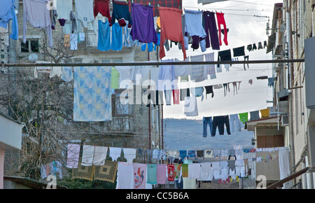 Waschen löschte, trocknen, Stepanakert, Nagorno Karabakh, Armenien, Nov 2011 Stockfoto