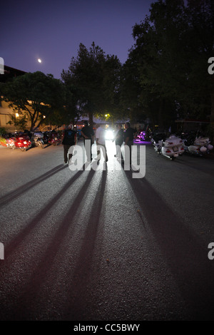 Dokumentarische Reihe von Aufnahmen mit den ersten jemals Griechenland Treffen Honda Goldwing Ereignis. Stockfoto