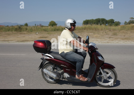 Dokumentarische Reihe von Aufnahmen mit den ersten jemals Griechenland Treffen Honda Goldwing Ereignis. Stockfoto