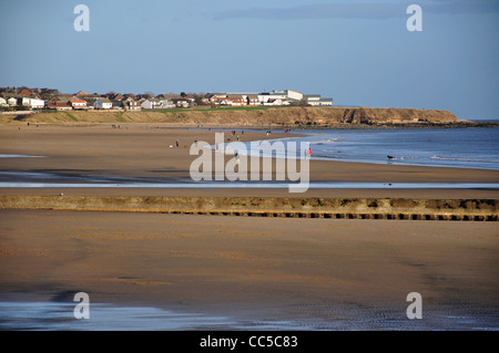 Strand und Promenade Blick, Seaburn, Sunderland, Tyne and Wear, England, Vereinigtes Königreich Stockfoto