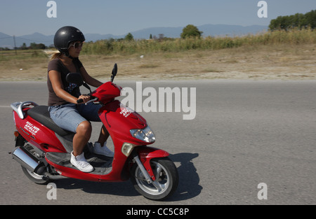 Dokumentarische Reihe von Aufnahmen mit den ersten jemals Griechenland Treffen Honda Goldwing Ereignis. Stockfoto