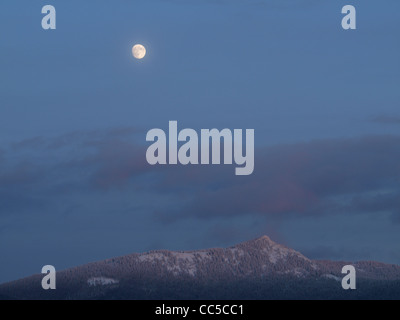 Winter Landschaft Berg Osser, Bayerischer Wald, Deutschland / Erinnerungsbild Berg Osser, Bayerischer Wald, Deutschland Stockfoto