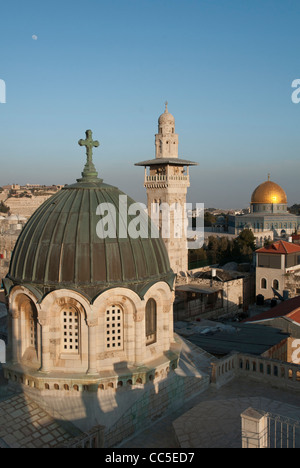 Ecce Homo und Haube des Felsens, Jerusalem, Israel Stockfoto