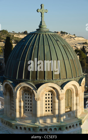 Blick auf die Kuppel an Notre Dame de Sion Ecce Homo. Altstadt von Jerusalem. Israel Stockfoto