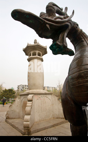 Statuen in der Fa Yuan Tempel, Peking, China Stockfoto