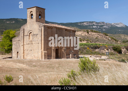 Einsiedelei von Santa Maria De La Piscina in Peciña, Rioja Alta, La Rioja, Spanien Stockfoto