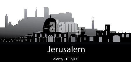 Skyline von Jerusalem Stockfoto