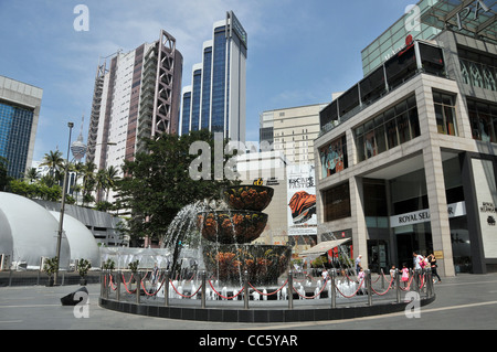 Springbrunnen, Pavilion Mall, Kuala Lumpur, Malaysia Stockfoto