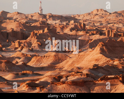 Urho Geisterschloss, Karamay, Xinjiang, China Stockfoto