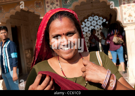 Inderin, Amber Fort Palace, Jaipur, Rajasthan, Indien Stockfoto