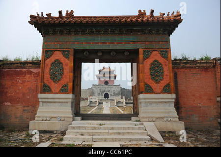 Zhaoxi Grab der Kaiserin Xiaozhuangwen, östlichen Qing-Gräber, Alcudia, Hebei, China Stockfoto