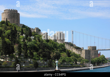 Türkei, Istanbul, Rumeli Hisari, Festung Europa, Fatih-Brücke, Stockfoto