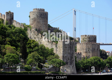 Türkei, Istanbul, Rumeli Hisari, Festung Europa, Fatih-Brücke, Stockfoto