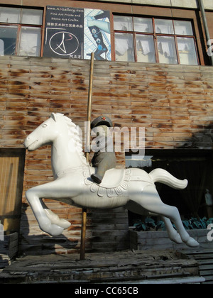 Zeitgenössische Kunst Skulpturen gezeigt in 798 Art Zone, Peking, China Stockfoto