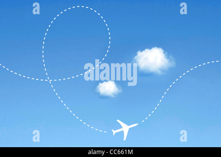 Flugzeug-route Stockfoto