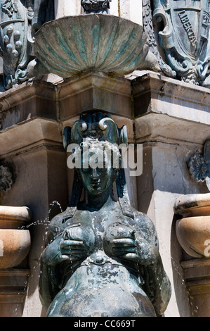 Triton-Brunnen in Hauptplatz der schönen Stadt Bologna Italien Stockfoto