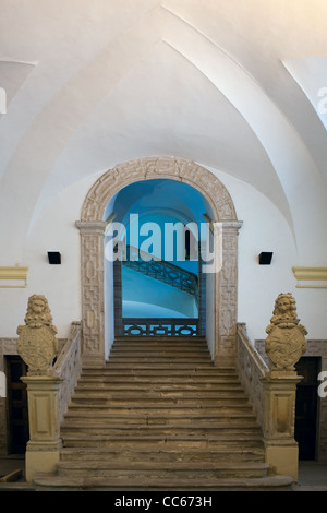 Königstreppe, Monasterio de Yuso, Kloster Yuso, San Millan de Cogolla, La Rioja Alta, Spanien Stockfoto