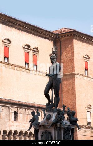 Triton-Brunnen in Hauptplatz der schönen Stadt Bologna Italien Stockfoto