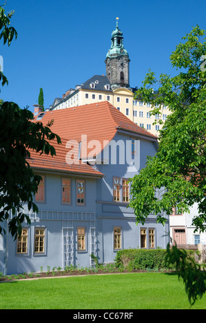 Schillerhaus, die Residenz der Charlotte von Lengefeld und treffen zu platzieren, von Goethe und Schiller, Rudolstadt, Deutschland Stockfoto