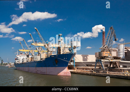 Industrie in Polen - Danzig Werft (Stocznia Gdanska). Geburtsort von "Solidarität" (Solidarnosc) Stockfoto